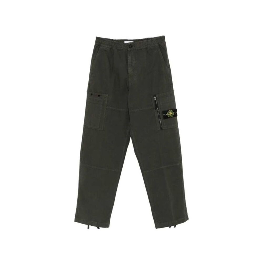 Stone Island Men Pantaloni Cargo Con Patch Logo